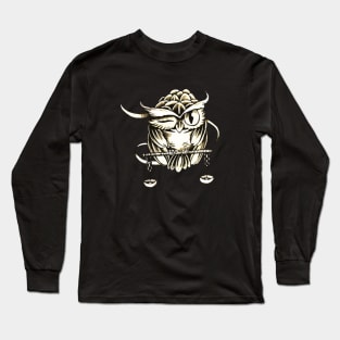 The Owl And The Balance - Vintage Long Sleeve T-Shirt